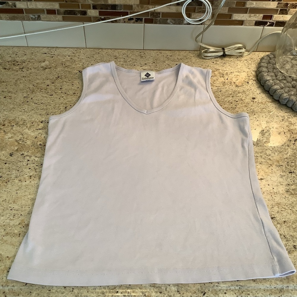 Columbia Women's Lavender Cotton Sleeveless Top Sz Large Tank Top